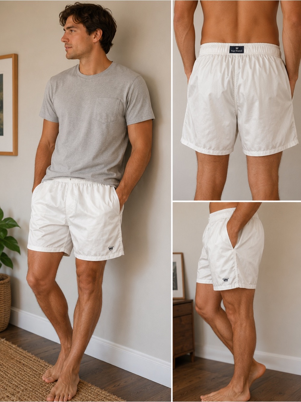 Royal Highnies White Boxer Shorts Lot of 4 Men’s Size 38 New